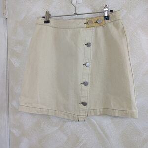 Material Girls Size 10 Tan Denim Mini Skirt